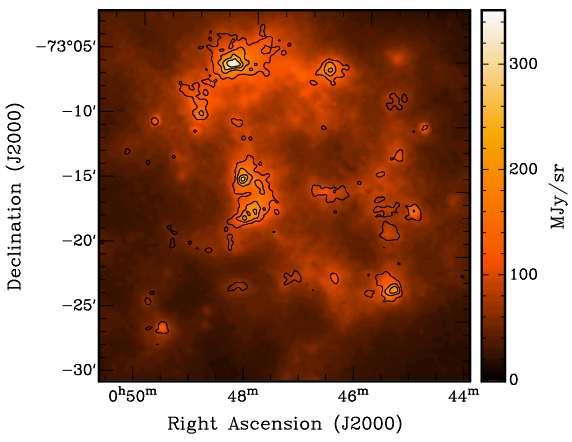 Comparison with Spitzer 160μm Good spatial correlation with 160μm emission Extended 1.