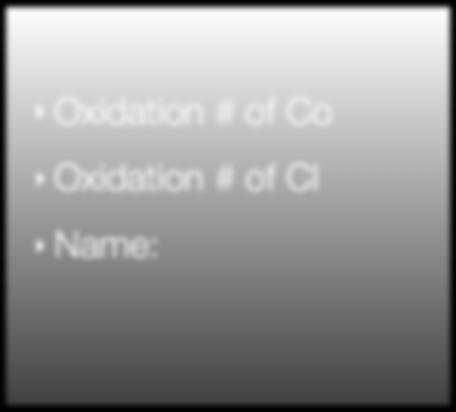 Multiple Oxidation States CoCl2 CoCl3