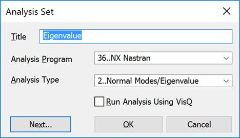 4.5 CREATING THE MODAL FREQUENCY TABLE/SETTING UP THE LOAD SET OPTIONS FOR DYNAMIC ANALYSIS The model frequency table is a function which defines which frequencies NX Nastran will obtain a solution