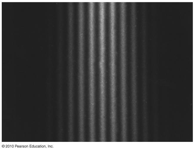 An electron beam passing through a double slit indeed produces an interference pattern similar to that for