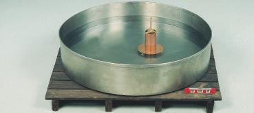 16.89 Evaporation pan The class-a evaporation pan is used to determine the evaporation rate of open water. The pan has a 1206 mm diameter and an inside height of 254 mm, an evaporation area of 1.