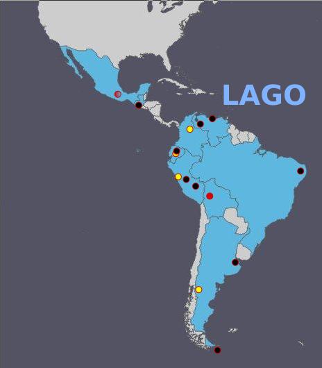 LAGO Detectors and Status The Latin American Astroparticle Network Two sites with detectors at high altitude (> 4500 m): Sierra Negra (México): 4 detectors 40 m 2 Chacaltaya (Bolivia): 3 detectors 4