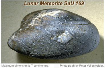1 of 12 posted October 31, 2004 New Lunar Meteorite Provides its Lunar Address and Some Clues about Early Bombardment of the Moon --- A newly discovered meteorite from the Moon provides a detailed