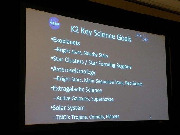 K2 and American Astronomical Society Conferences Steve Howell: K2 mission science is diverse.