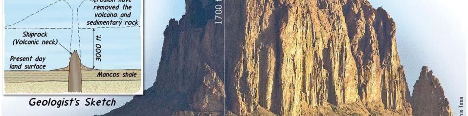 Shiprock, New Mexico, is an example A pipe is a rare type of conduit