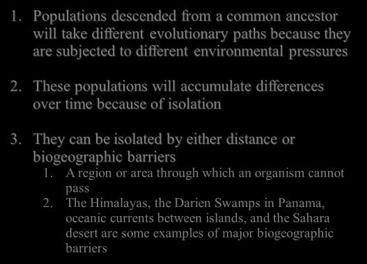 These populations will accumulate differences over time because