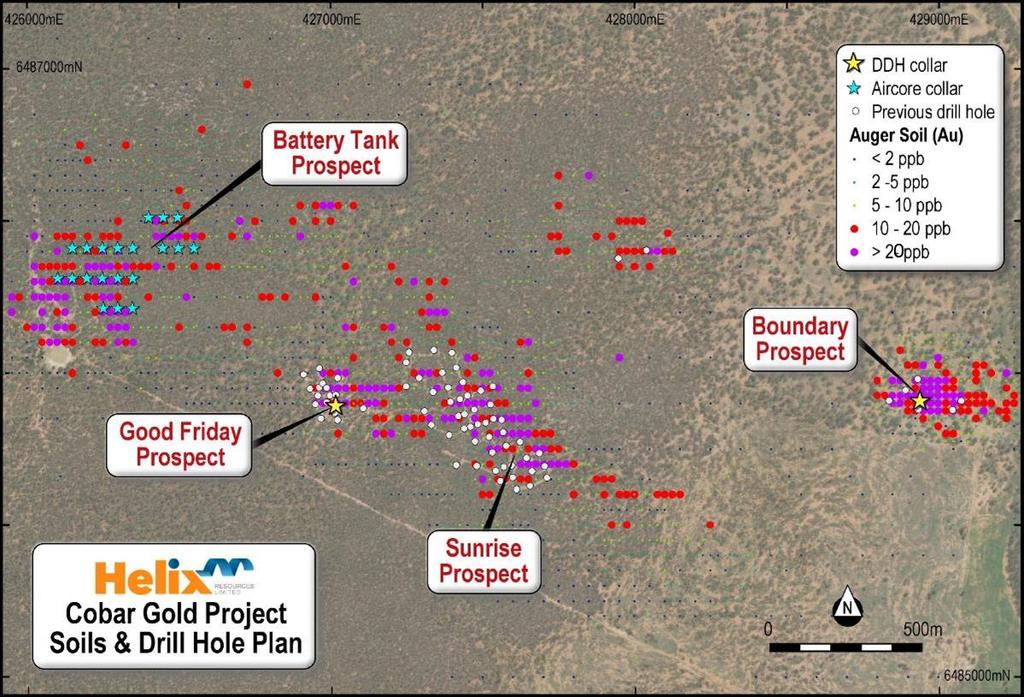 Regional Targets: Results from this program have confirmed the presence and orientation of the high-grade gold strucutres in the goldfield.
