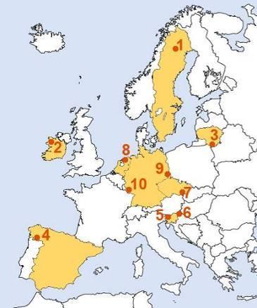 Case Study Regions 1. Oevre Norrland, Sweden 2. West region (Roscommon), Ireland 3. Alytus, Lithuania 4. Comarca de Verín, Spain 5.
