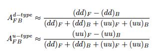EBA rad corr CDF sin 2 θeff leptonic (M z ) and sin 2 θw on-shell 14 Afb(M) depends on sin 2 θeff electron (M), sin 2 θeff u-quark (M), sin 2 θeff d-quark (M).