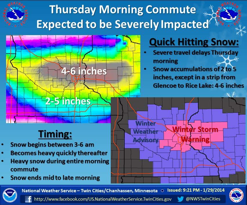 January 30 th, 2014 Heavy snow occurred across the metro from 6AM-9AM on a Thursday morning.