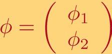 φ -µ 2 φ φ -λ/2 (φ φ) 2 SU(2) invariant under φ φ +½ iε i τ i φ τ i Pauli
