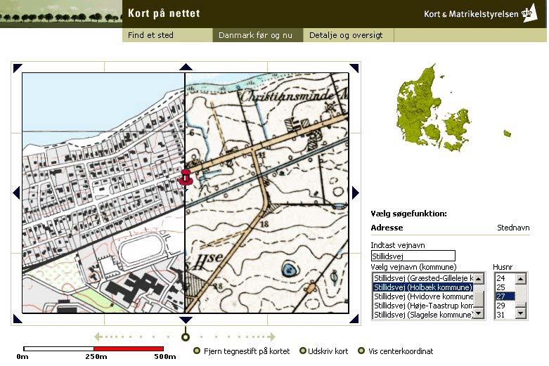 Fig. 1. Home page of the National Survey and Cadastre (www.kms.dk). Unfortunately this part is only in Danish.