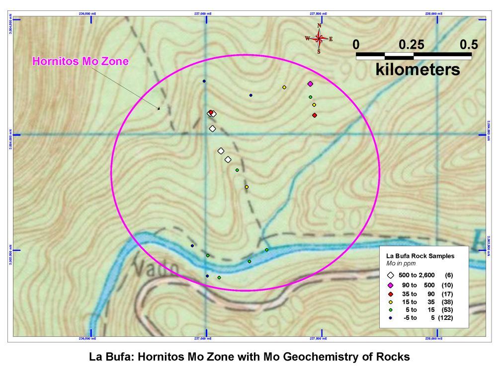 Hornitos (Mo) New molybdenite discovery located 6.
