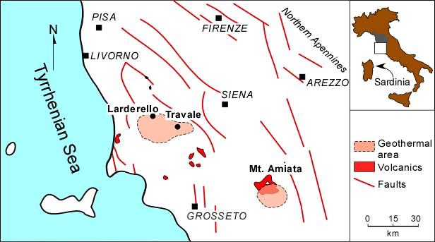 deformation zones, corresponding to main shear zones. Figure 1. Simplified tectonic map and relative position toward Italy. Sardinia Island is also shown.