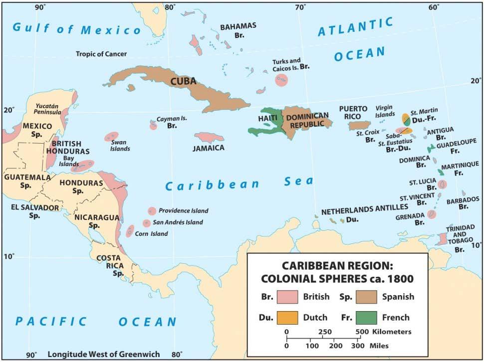European Competition Spain s focus on Panama, Pacific Central America & Mexico British foothold on mainland Caribbean islands were fought over by Spain, Britain, France