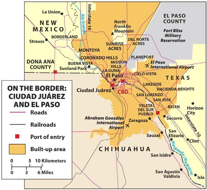Geographical Features: A Troubled Border Zone Main challenges Illegal immigrants pulled by hope for a better life & economic opportunity Drug smuggling & NAFTA