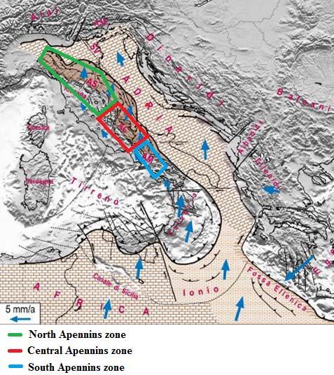 Tectonic summary The Italian territory is located between African and Eurasia plate.