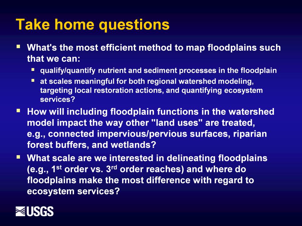 What floodplain definition (e.g., flood return interval, geomorphic definition, etc.