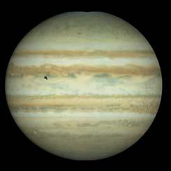 htm Jupiter s cloud belts Hubble view of Jupiter Arrow shows entry