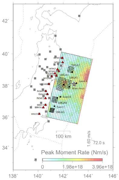 The probabilities of earthquake occurrence in these source regions including the five SMGAs have been estimated by the ERC at less than 7 % to 99 % with magnitude about 6.9 to 7.5, separately. Fig.3.