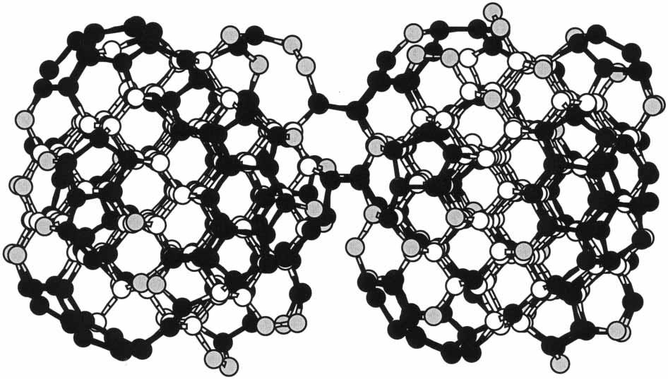18 Figure 4. Cross views of highly compressed carbon spheres (a) before and (b). The internal grey atoms correspond to the a-c core, the white ones to the fullerene shell.