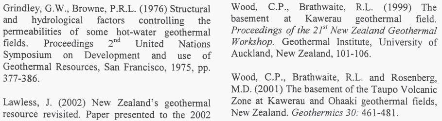 thickness zero in the SE to in the NW, annual meeting of the NZ Geothermal making it hard to correlate individual permeable Association.