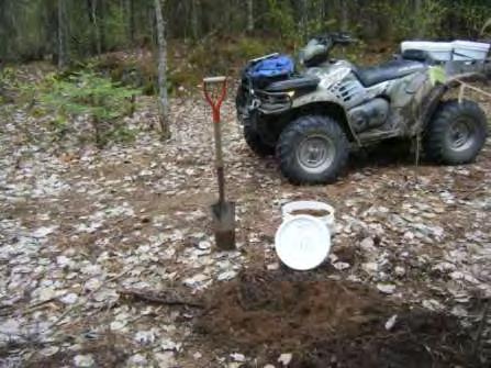 All sample locations were accessible using a four-wheel drive truck or ATV.