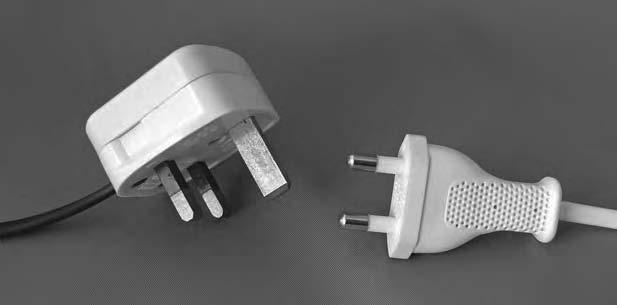 (c) The photograph shows two mains plugs. mains plug A mains plug B Mains plug A has a connection for an earth wire. Mains plug B does not have an earth connection.