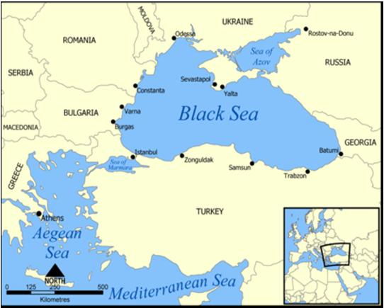 Bulgarian Cartographic Service. Figure 1 shows the Bulgarian coast of the Black Sea and the location of the coastal hydrometeorological stations.