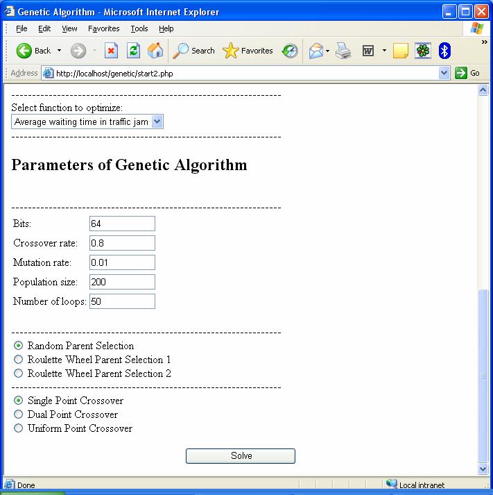 Fgure 6: Input parameter for evolutonary algorthm Reult of evolutonary algorthm are preented on fgure 7.