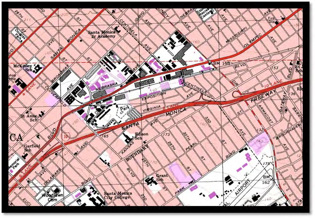 PROJECT LOCATION Expo Rail Operations and Maintenance Facility Final Drainage Report The project is located at Stewart Street and Exposition Boulevard, in the City of Santa Monica, Los Angeles County.