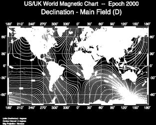magnetic field Declination (D) Earth s magnetic field Inclination (I) Earth s