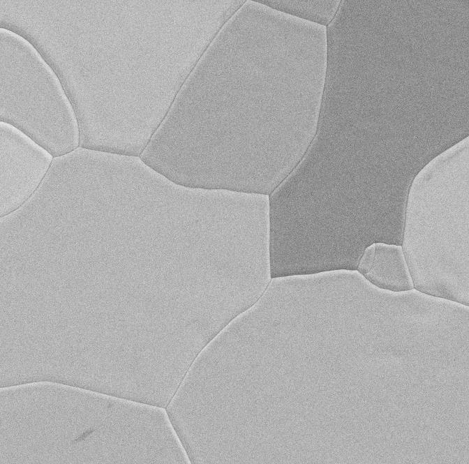This annealing removes the polishing induced defects and reveals the polycrystalline structure of the substrates in the near surface region as observed in the figure 1.