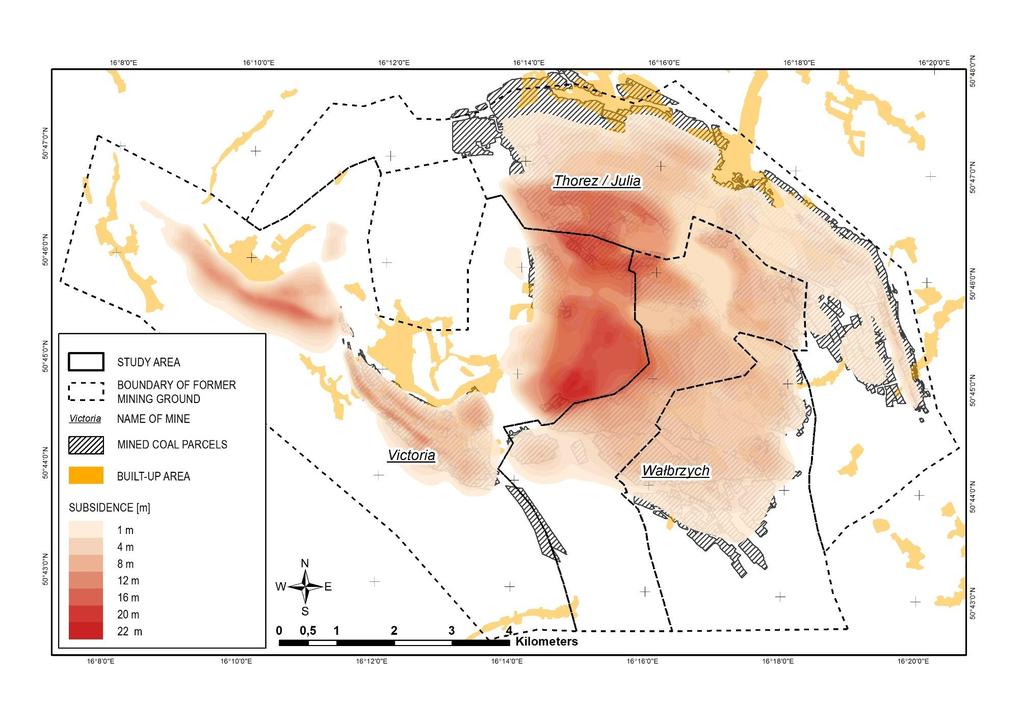 Mining subsidence studies in the area Fig.