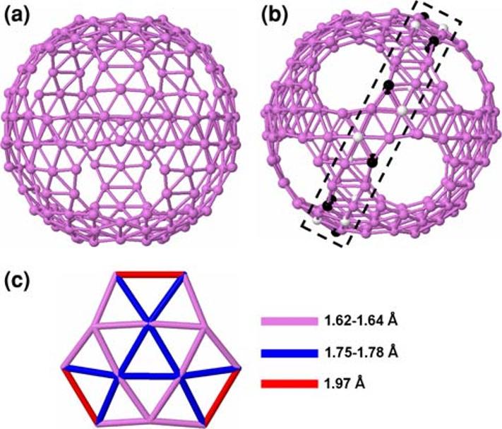 50 Nanoscale Res Lett (2008) 3:49 54 Boron Fullerenes The unusual stability of the recently proposed fullerene of 80 boron atoms [5] and its structural similarities to the B 12 icosahedron motivates