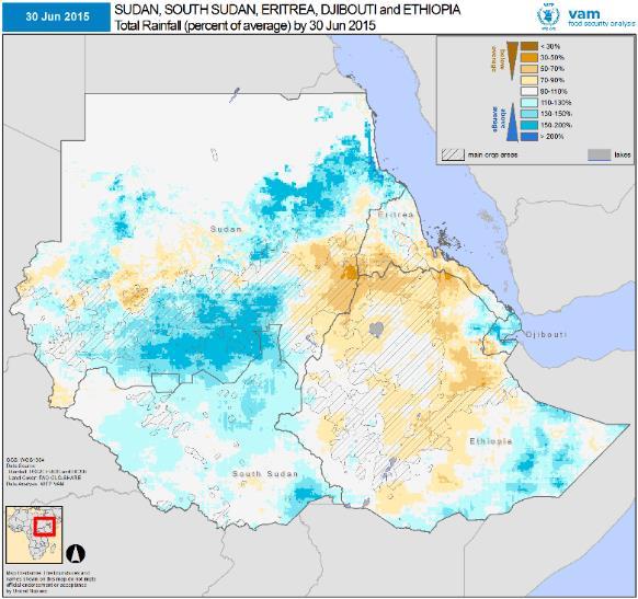 East Africa: Sudan, Ethiopia, South Sudan Recent Changes and Current Status Outlook Late June Late August Summary After the end of August, the growing season enters its last stages in the more