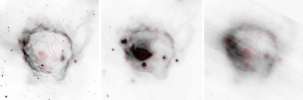 This is indicative of density inhomogeneities in the medium surrounding the bubble. Right: Synthetic optical image of a simulated H ii region evolving in a turbulent molecular cloud (Henney et al.