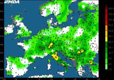 outlook is wetter in France.