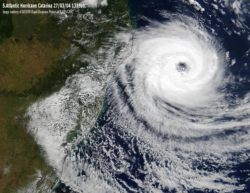 Catarina, the first ever recorded hurricane in the