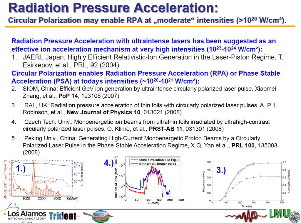 RPA for highest intensities Light pressure