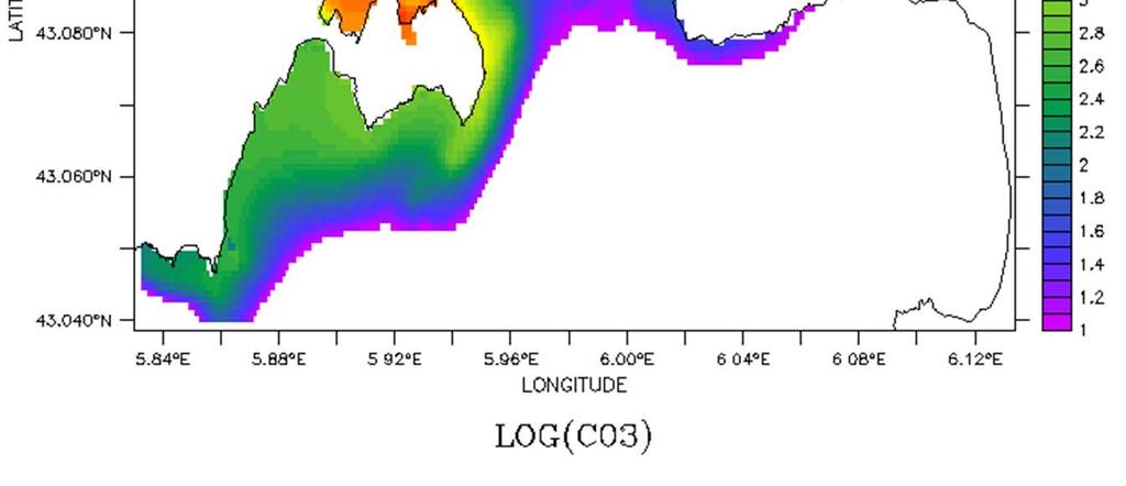 Radionuclide dispersion modelling Test : 1 GBq 137 Cs spill into harbour