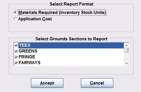Printing Estimates Once the Chemical Application Estimate information appears on screen, click on the PRINT tool to display the Estimate Printing Screen.