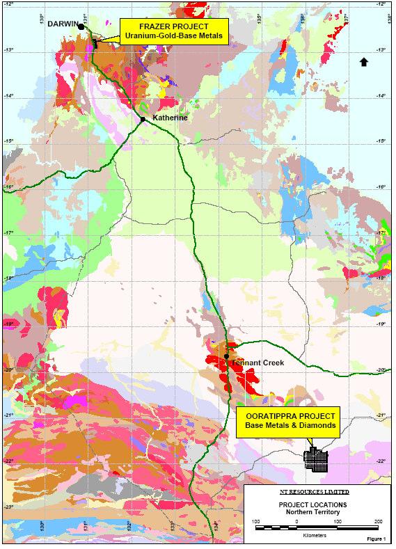 Activities Report Background NT Resources Limited ( NT Resources or the Company ) holds six granted Exploration Licences and two Exploration Licence applications (ELA27349 and 27747) in the Pine