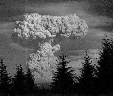 (a) (c) (b) (d) Figure 3: (a) Plinian volcanic column over Mount St. Helens. Photographer unknown. (b) Nuclear-test column, Ivy-Mike, 1952. Photograph U.S. Government.