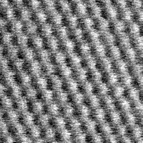 4 nn and corrugation of 17 nn; (c) PCM image, average current of 53 µa and peak-to-peak corrugation of 1.1 µa at a bias of 0.53 V. Image was taken with an applied load of 300 nn without feedback.