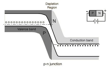 p-n junctions: photodiodes in reverse bias hν p n - + Suprabandgap photon