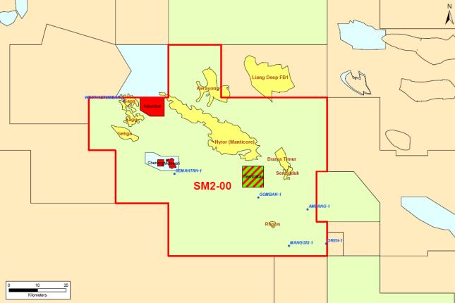 4356 line km 2D Seismic 2316 sq km 3D Seismic 12 wells CENDOR/DESARU PROD