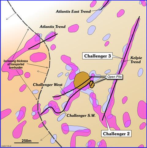 Review of the exploration methodologies and assays which led the discovery of the Challenger deposit show similarities grade and drill thickness intersections from Apollo s recent drilling.