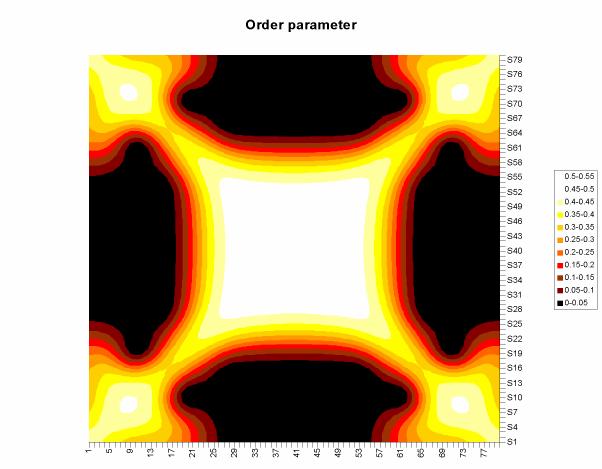 Flux entering a superconductor Time evolution of order