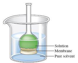 5 ml of solution in order to measure its osmotic pressure. At equilibrium, the solution has an osmotic pressure of 3.61 torr. What is the molar mass (MM) of the hemoglobin? Plan: We know p, R, and T.
